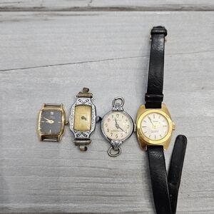 Vintage Watch Lot Non Working Steampunk Parts